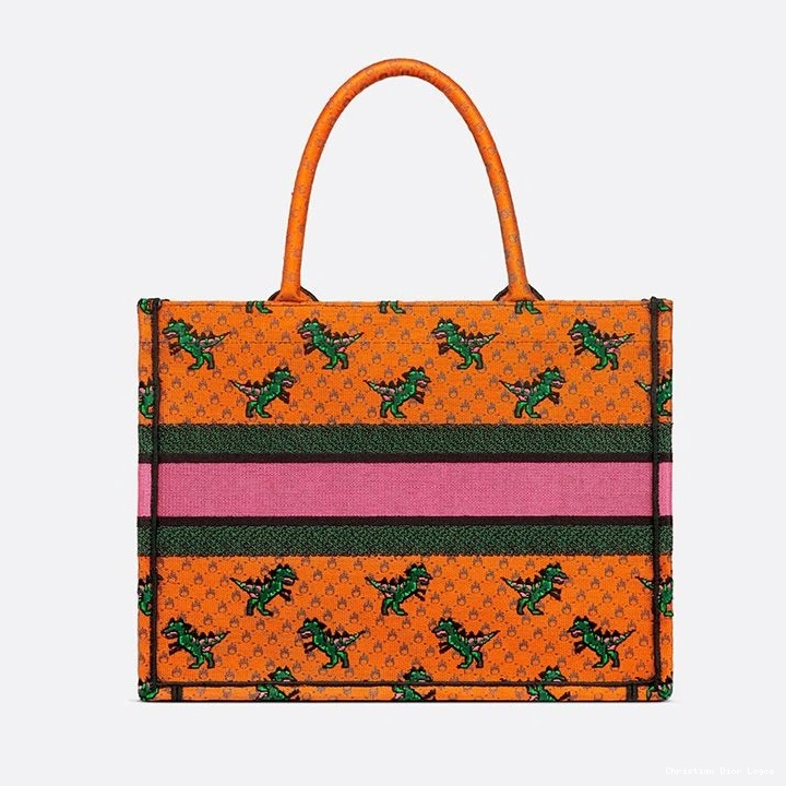 Cheap Fire Canvas Orange Dior Tote Dragon & Motif Book 0803 Luxury